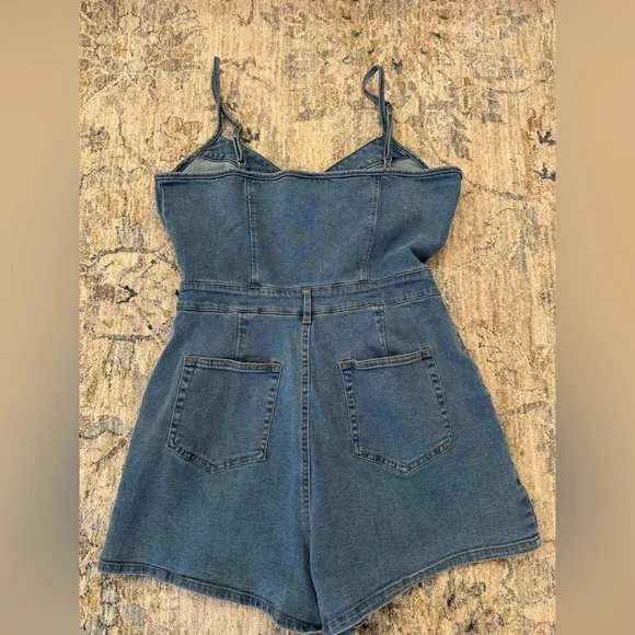 Day + Moon Denim Romper - Picture 2 of 7